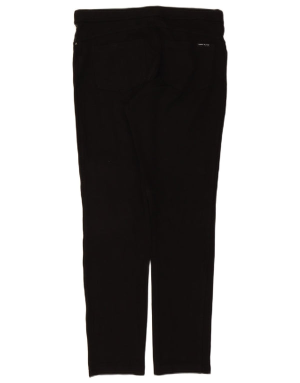 Dkny Mujer Pantalones Casuales Slim Medium W30 L27 Viscosa Negra