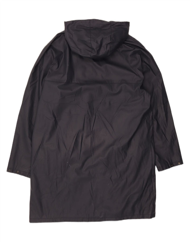 ZARA Abrigo cortavientos con capucha para hombre UK 40 Large Azul marino Poliéster