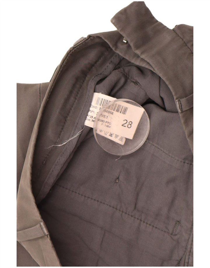 DONDUP Pantalón chino slim fit para mujer W28 L28 Algodón gris