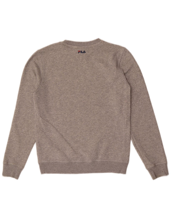 Fila Sudadera gráfica para hombre Jumper XS Algodón moteado gris