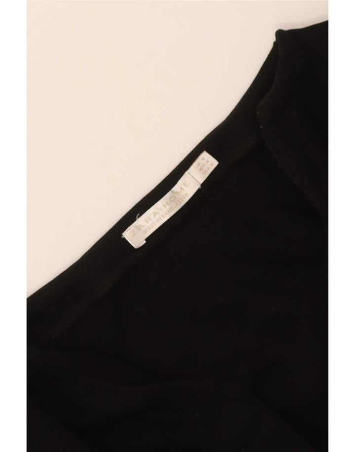 Zara Mujer Vestido Camiseta Reino Unido 44 Mediano Negro