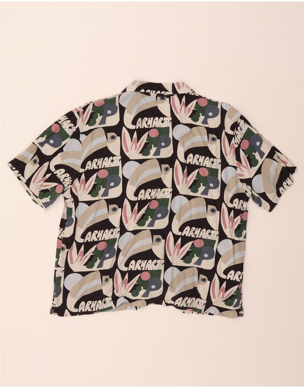 CARHARTT Camisa de manga corta con estampado gráfico para hombre Patchwork multicolor grande