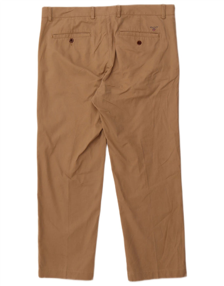 Gant Pantalón chino recto para hombre W36 L28 Algodón beige