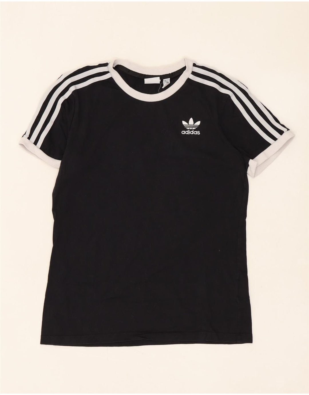 Adidas Camiseta Mujer Top UK 8 Small Negro Algodón
