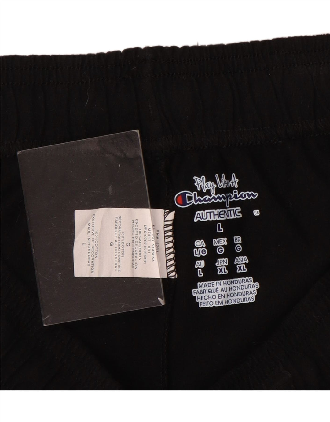 CHAMPION Pantalones cortos deportivos para mujer UK 40 Grande Algodón negro