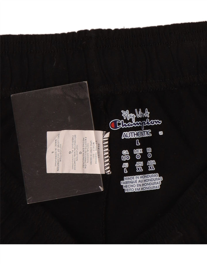 CHAMPION Pantalones cortos deportivos para mujer UK 40 Grande Algodón negro