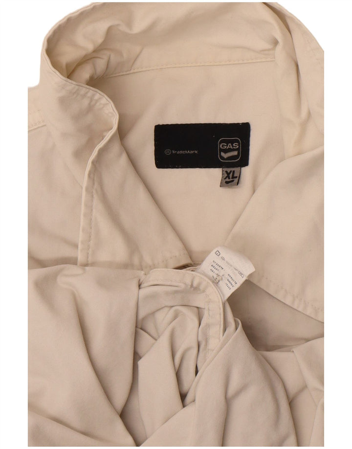 Chaqueta Bomber Gas Hombre UK 42 XL Algodón Blanco Roto