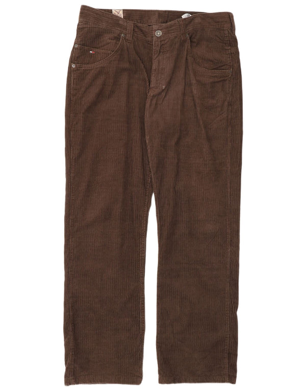 Tommy Hilfiger Pantalones rectos de pana para hombre W38 L34 Algodón marrón