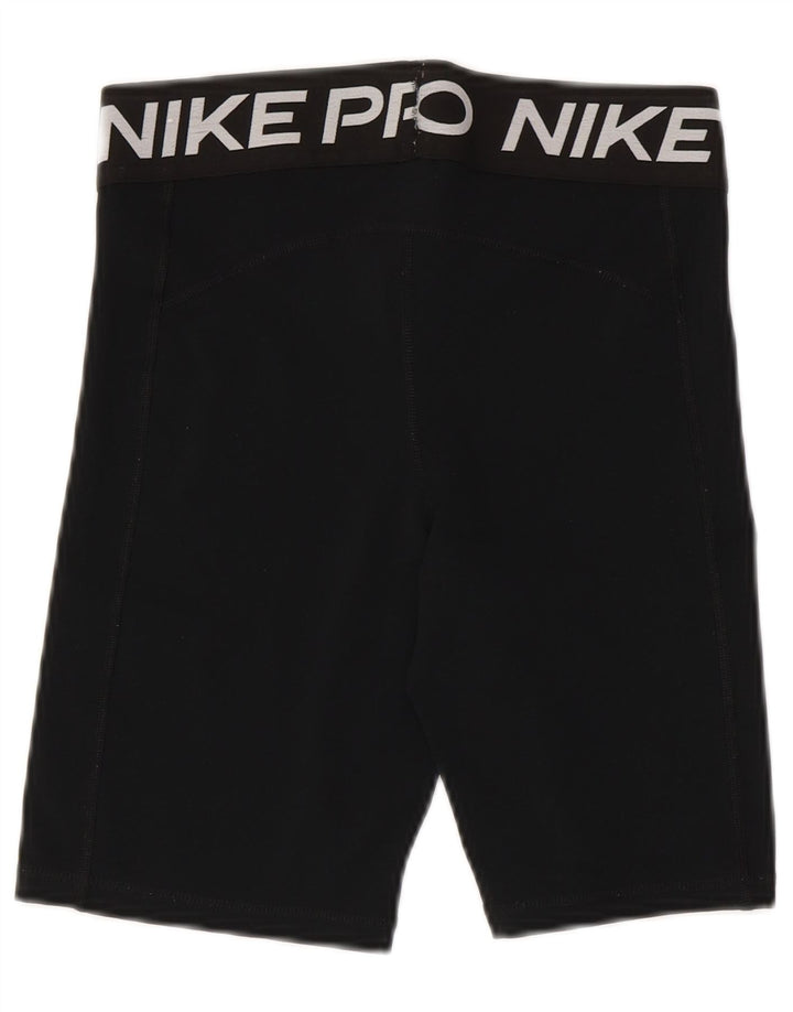 NIKE Pantalones cortos deportivos Dri Fit Graphic para mujer UK 12 Mediano Negro Poliéster