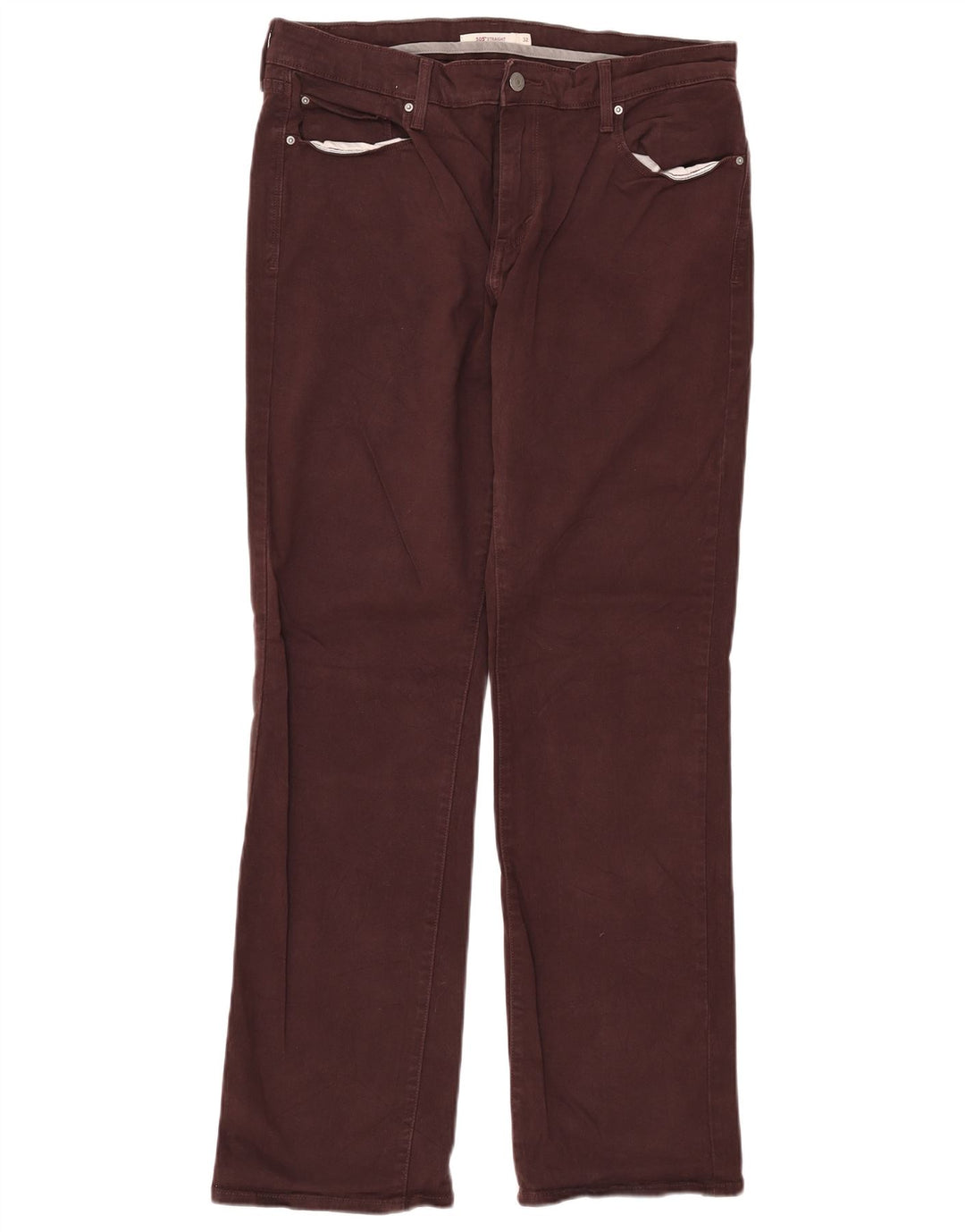 LEVI'S Vaqueros Rectos 505 para Mujer W32 L32 Algodón Granate