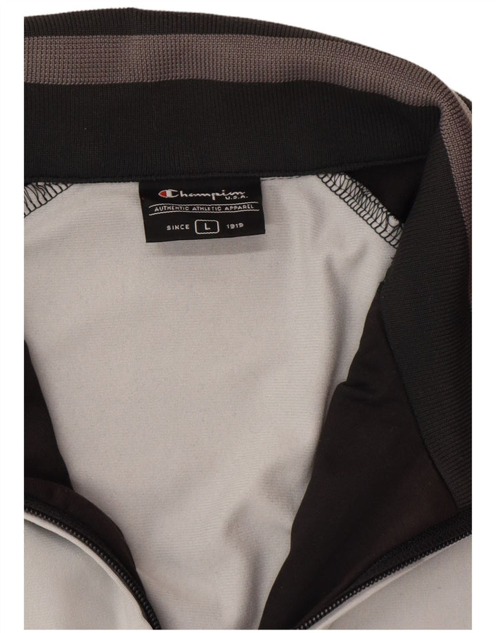 Champion Chaqueta De Chándal Para Hombre Grande Blanco Colorblock