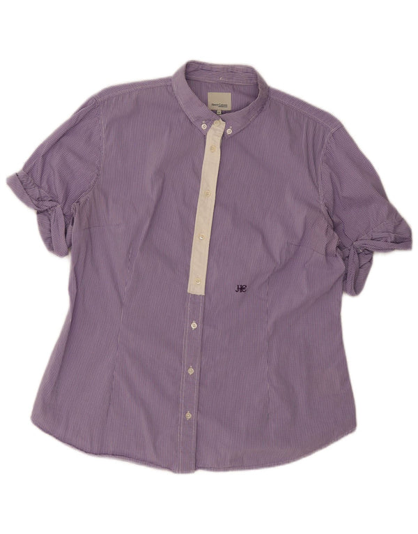 Henry Cottons Camisa de manga corta para mujer IT 48 XL Púrpura Gingham