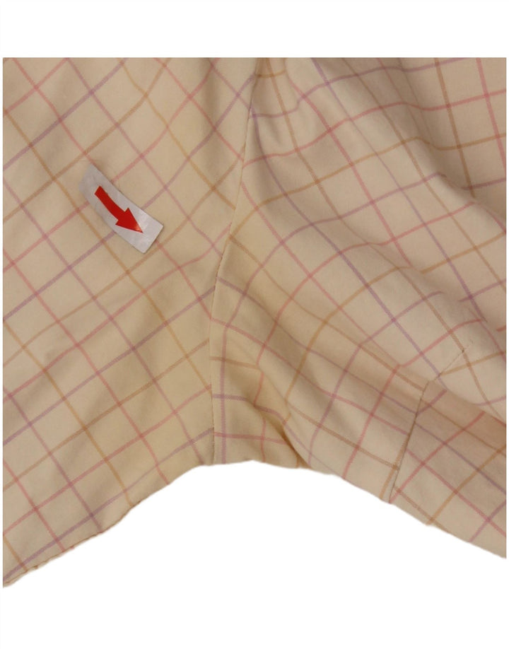 Camisa de manga 3/4 para mujer Gap UK 46 Large Beige Check