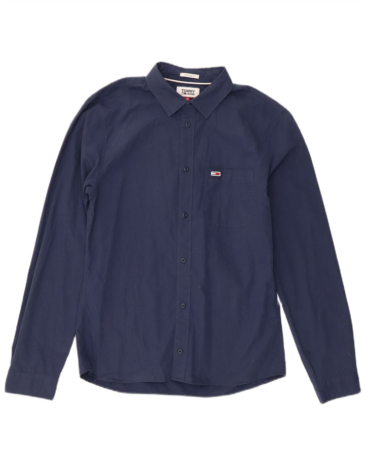 Camisa Tommy Hilfiger Hombre Regular Fit Azul Marino Medio