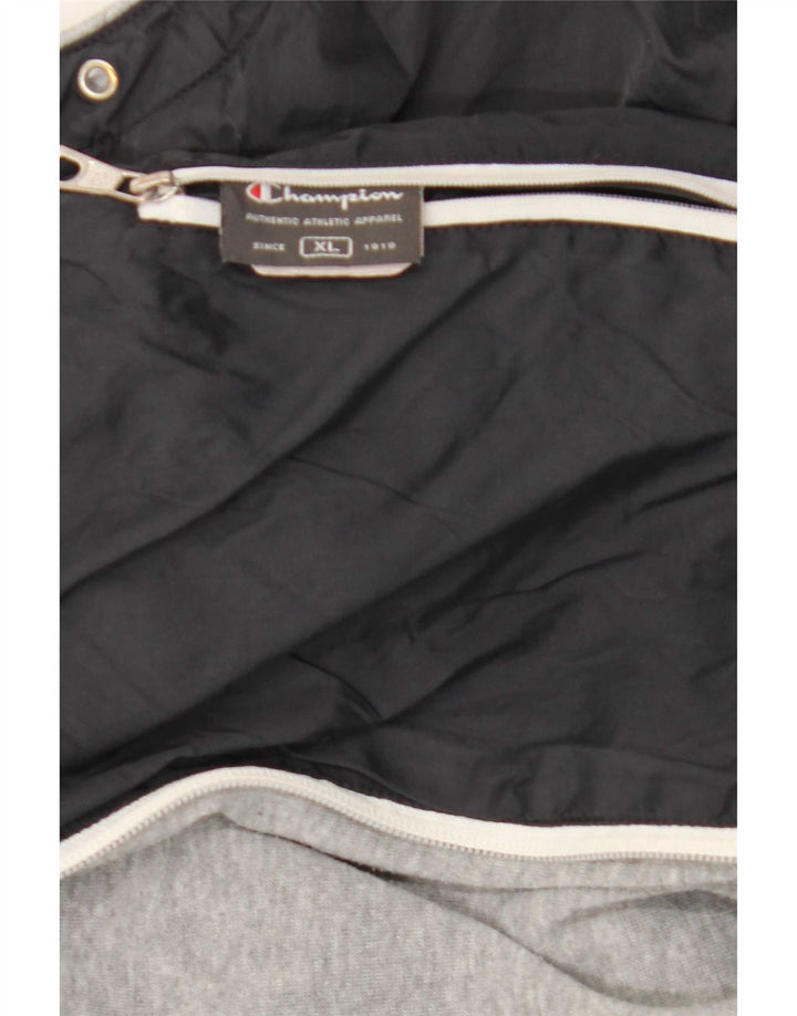 Champion Mens Zip Hoodie Sweater XL Grey