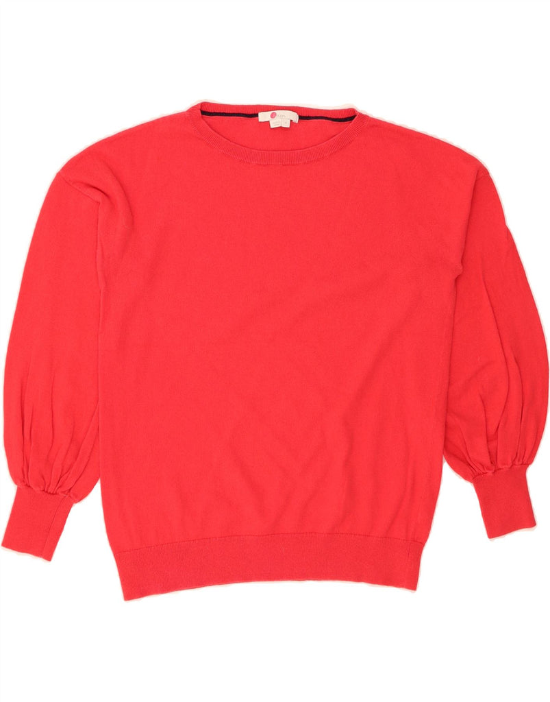 BODEN Womens Crew Neck Jumper Sweater UK 14 Medium Red Wool Vintage Boden and Second-Hand Boden from Messina Hembry 