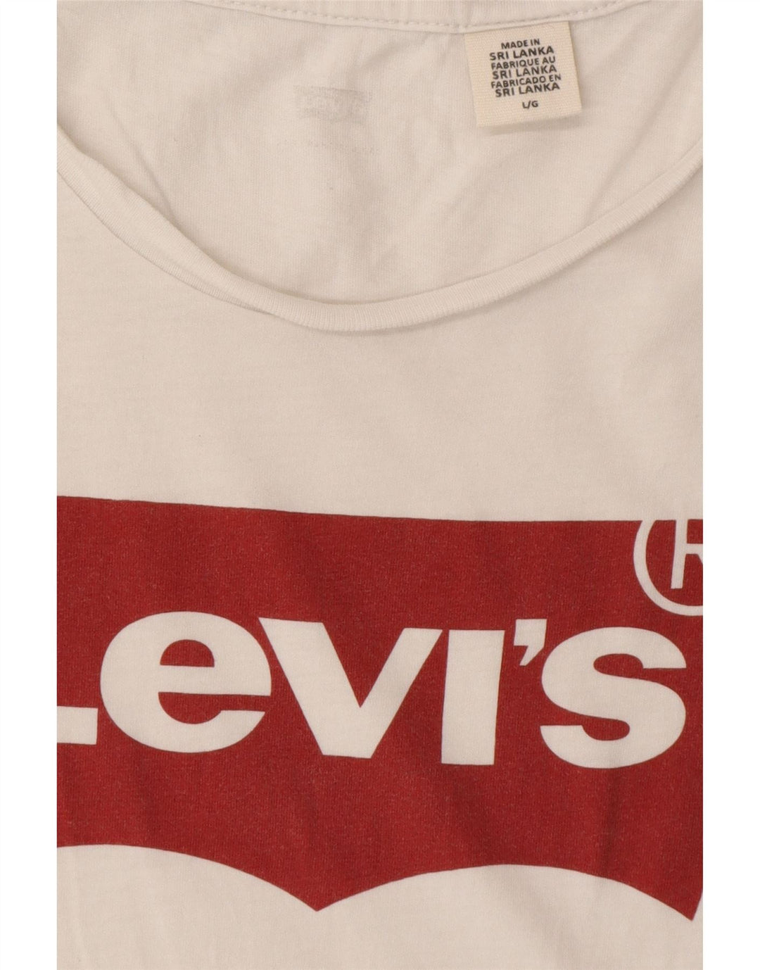 LEVI'S Camiseta gráfica para mujer Top UK 44 Large White