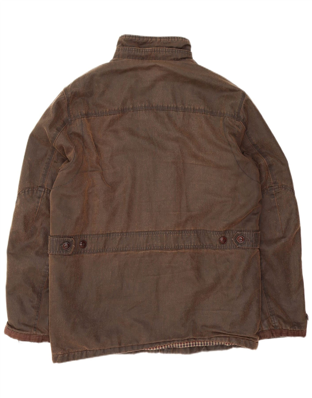 WHITE STUFF Chaqueta de algodón encerado para hombre UK 40 Grande Algodón marrón