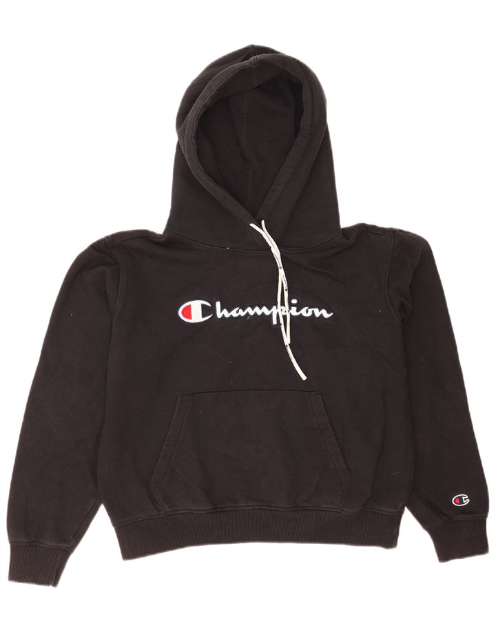 Champion Sudadera con capucha y ajuste regular para hombre, talla pequeña, color negro