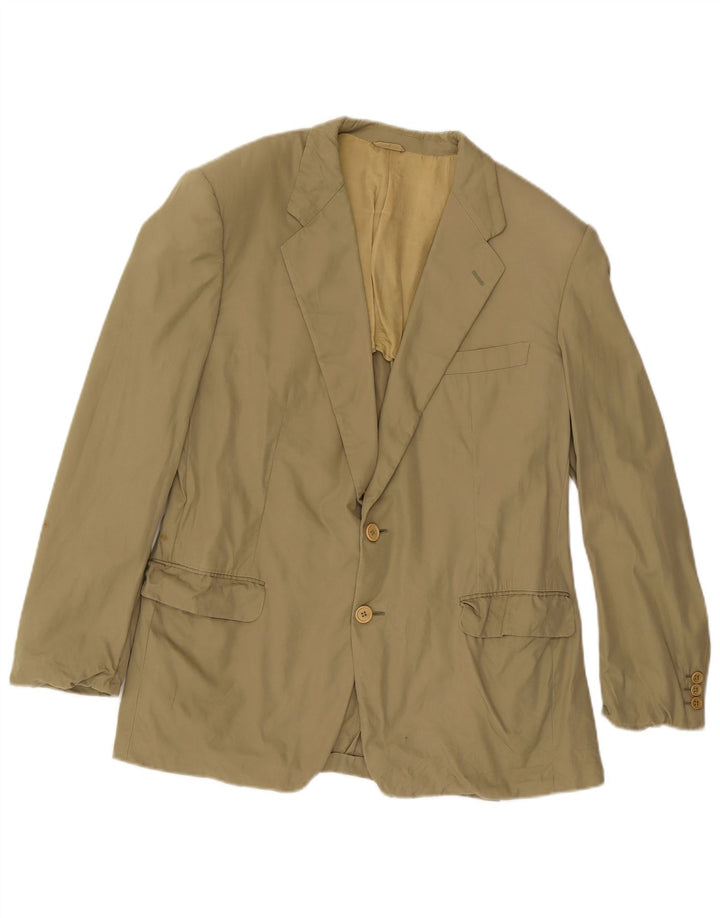 Burberry Chaqueta tipo blazer con 2 botones para hombre IT 52 Large Algodón caqui