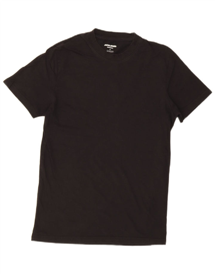 Jack & Jones Hombre Camiseta Top Small Negro Algodón