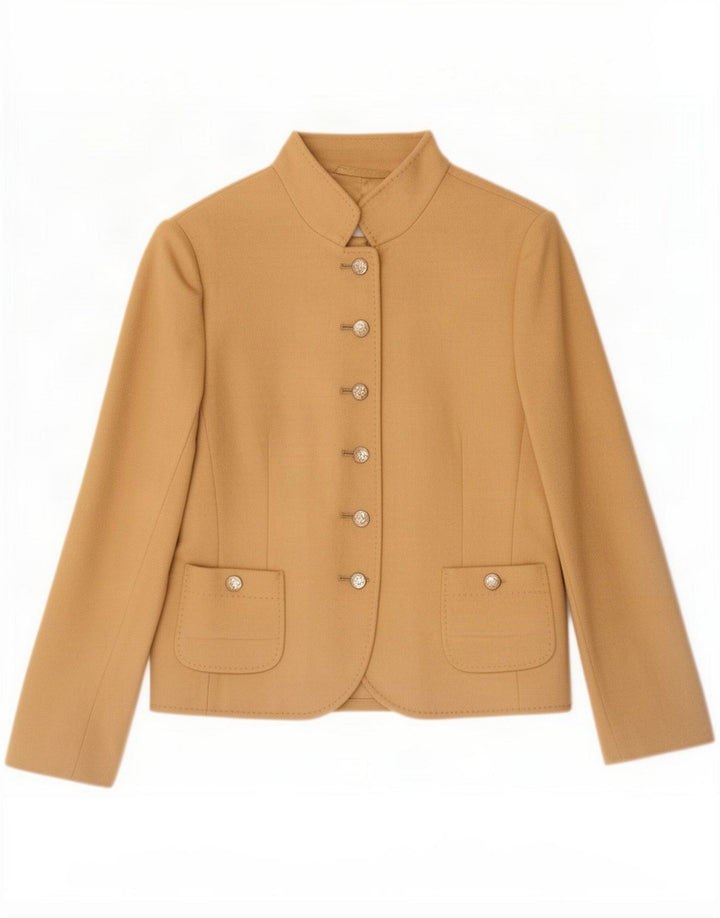 Chaqueta tipo blazer de 6 botones para mujer Basler UK 42 Medium Beige Virgin Wool Classic