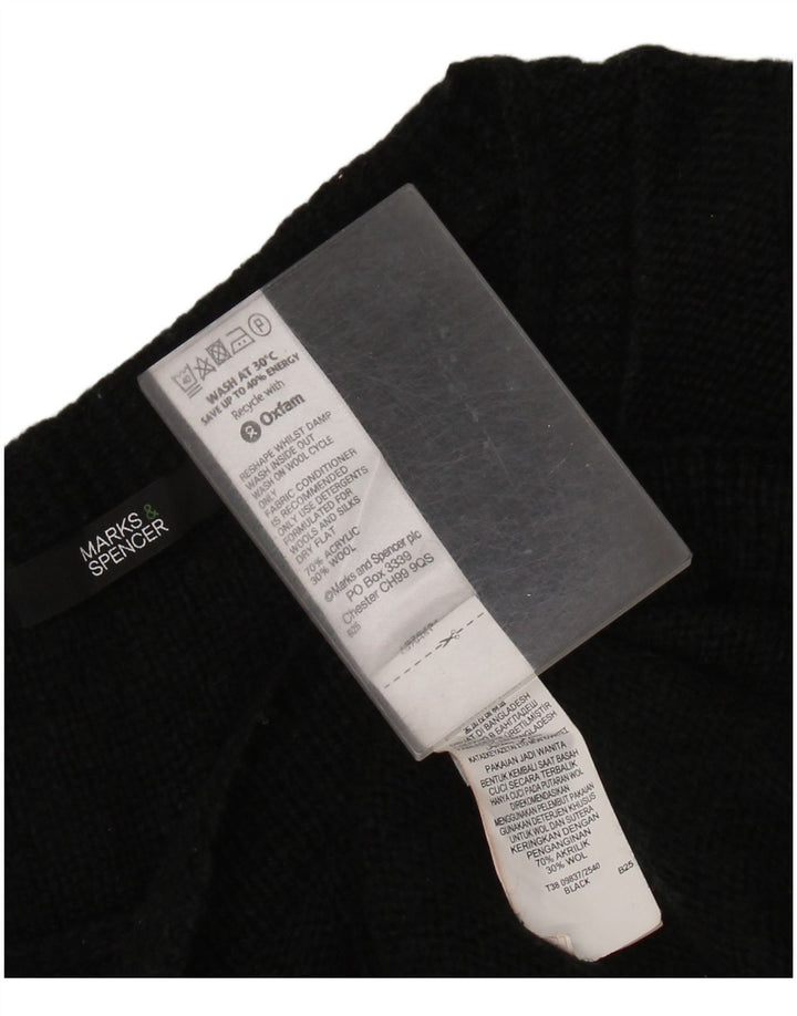 Marks & Spencer Vestido tipo jersey para mujer Reino Unido 44 Medio Negro Acrílico