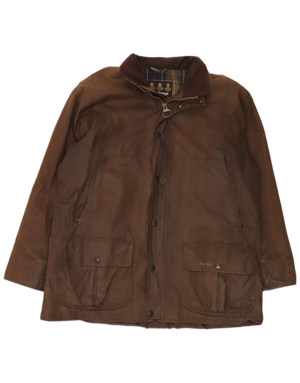 BARBOUR Chaqueta holgada de algodón encerado para hombre UK 42 XL Poliuretano marrón