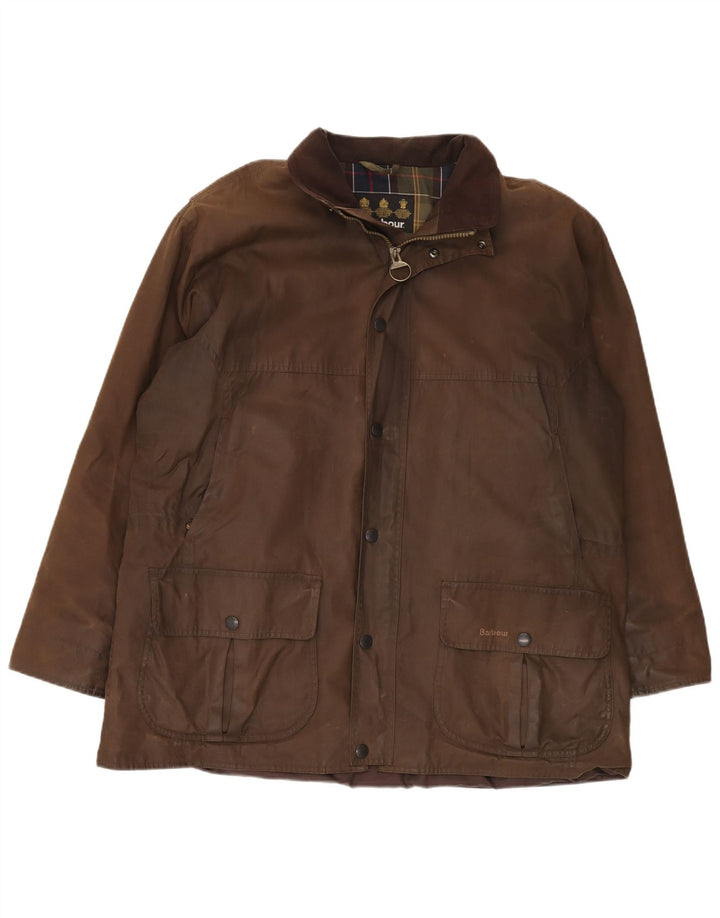 BARBOUR Chaqueta holgada de algodón encerado para hombre UK 42 XL Poliuretano marrón