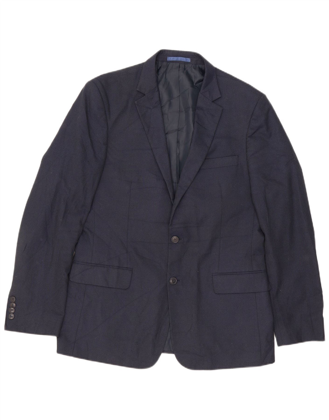 Marks & Spencer Chaqueta tipo blazer de 2 botones para hombre UK 42 Grande Poliéster azul marino