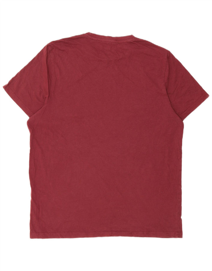 JACK WILLS Camiseta de ajuste clásico para hombre, talla grande, color granate