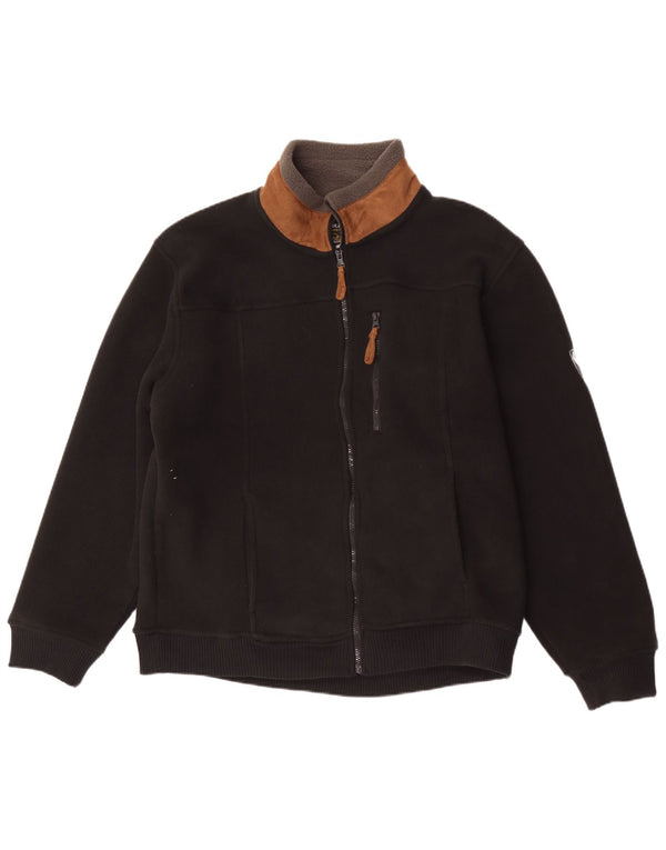 Atlas For Men Chaqueta polar para hombre Poliéster con bloques de color negro grande