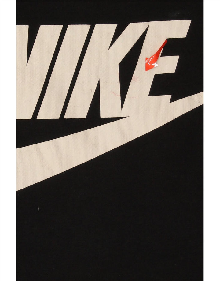 NIKE Womens Oversized Graphic Sweatshirt Jumper UK 14 Medium Black Cotton Vintage Nike and Second-Hand Nike from Messina Hembry 