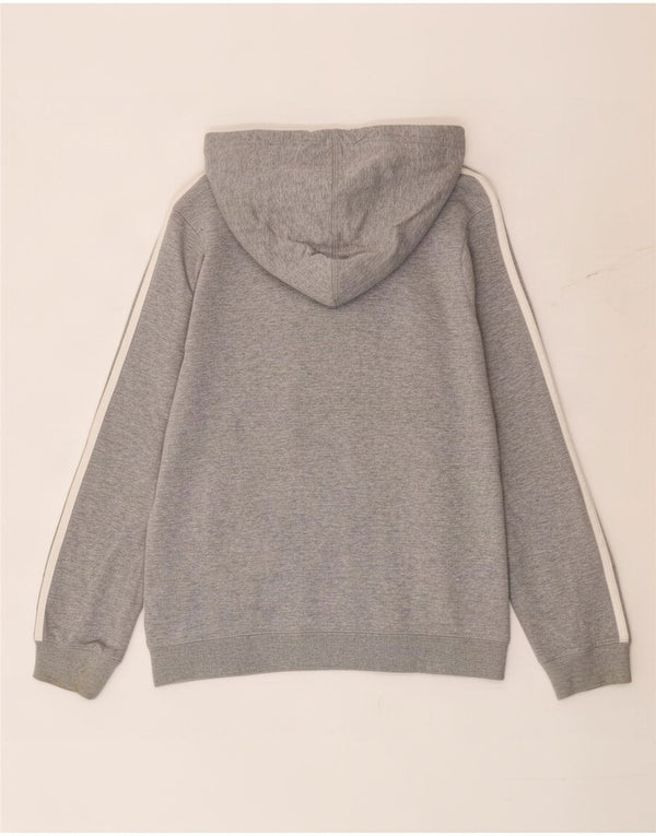 Adidas - Sudadera con capucha gráfica para mujer, talla 10, algodón gris pequeño