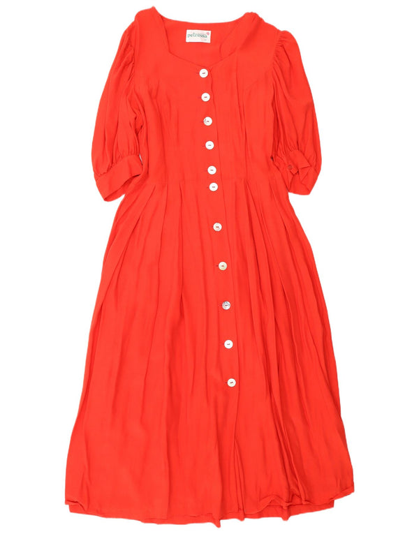 Petressa Vestido largo de manga corta para mujer IT 42 Naranja mediano
