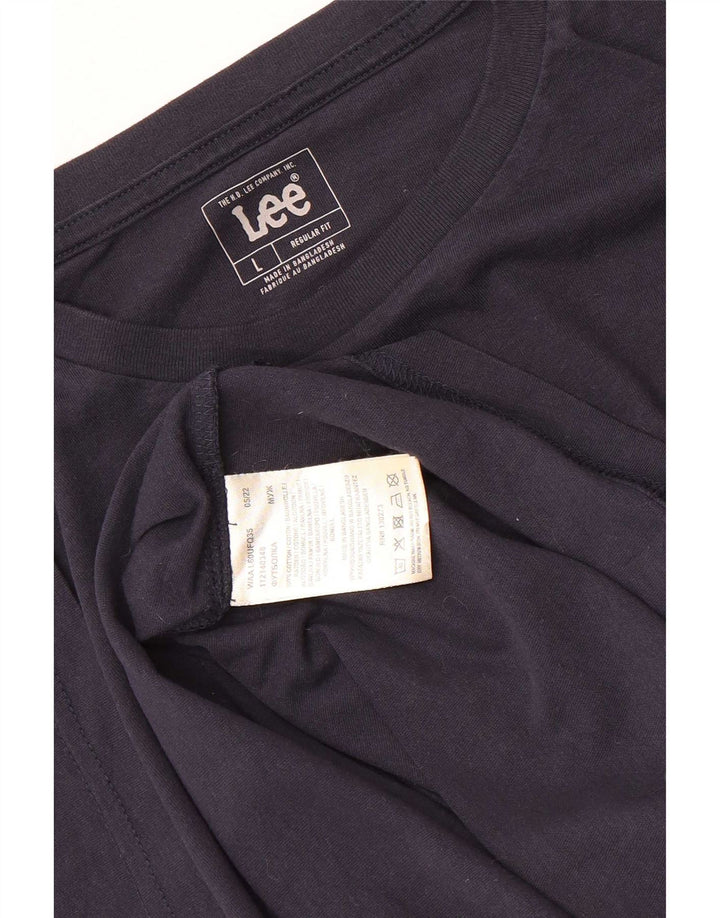 Lee - Camiseta de corte regular para hombre, talla grande, algodón azul marino
