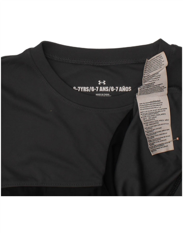 UNDER ARMOUR Camiseta gráfica para niño 6-7 años Gris Poliéster color block
