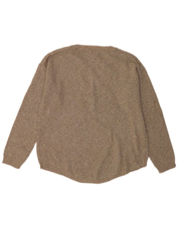 Suéter tipo jersey con cuello barco para mujer de Fat Face UK 46 Large Beige Cotton