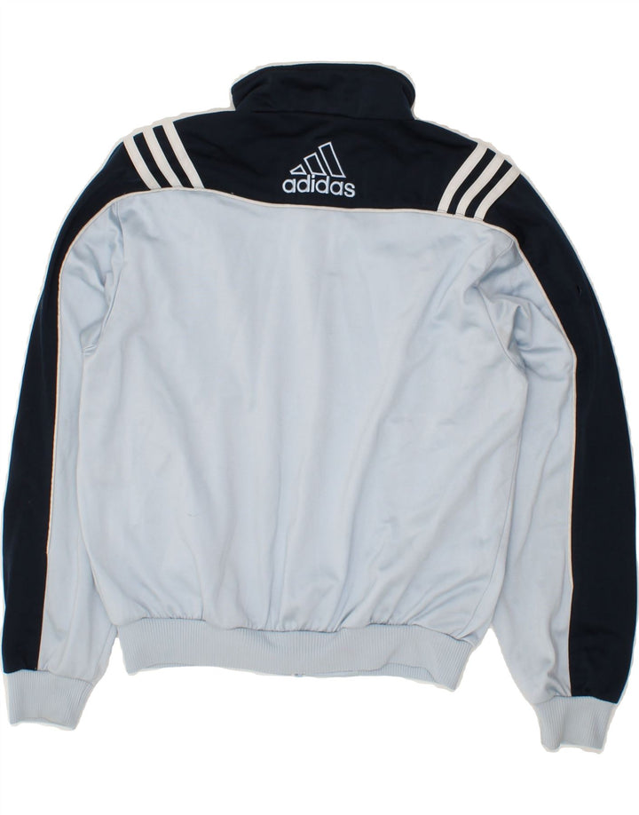 ADIDAS Boys Tracksuit Top Jacket 11-12 Years Blue Colourblock Polyester Vintage Adidas and Second-Hand Adidas from Messina Hembry 