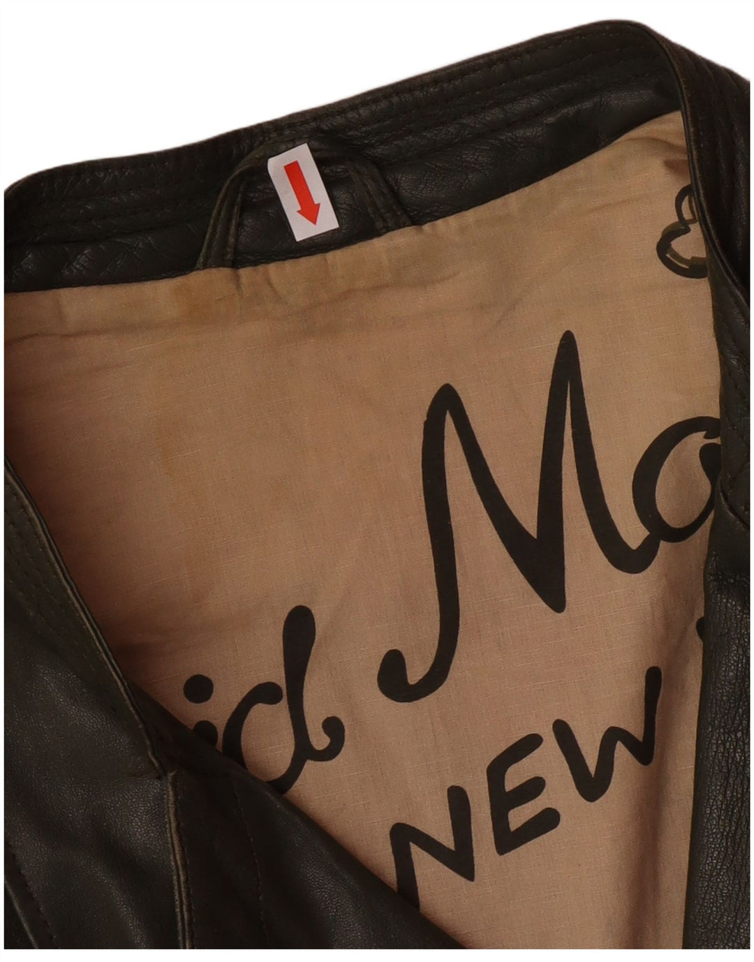 DAVID MOORE Chaqueta motera corta para mujer Reino Unido 40 Grande Cuero color block verde