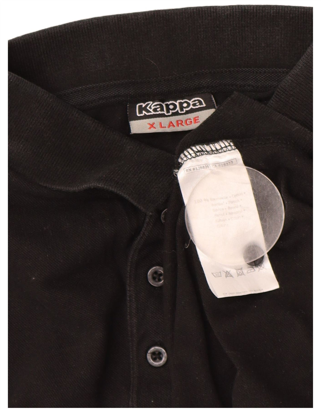 KAPPA Polo Hombre XL Algodón Negro