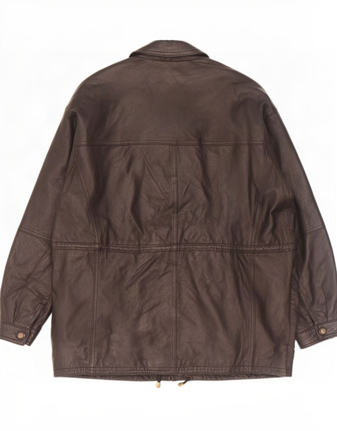 Paco Calvari Chaqueta De Cuero Para Hombre IT 54 2XL Negro