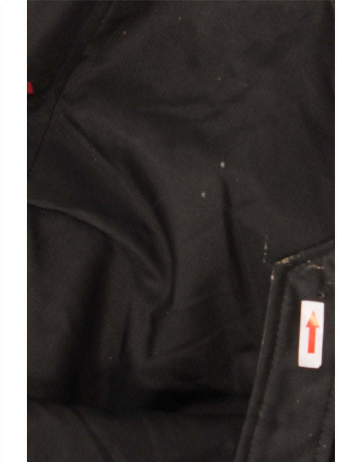 Vintage hombres suelta ajuste chaqueta utilitaria Reino Unido 38 medio negro poliamida