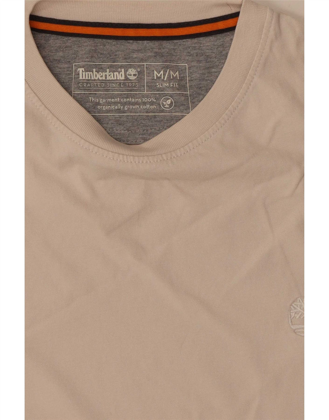 Timberland Hombre Slim Fit Camiseta Top Medium Off White