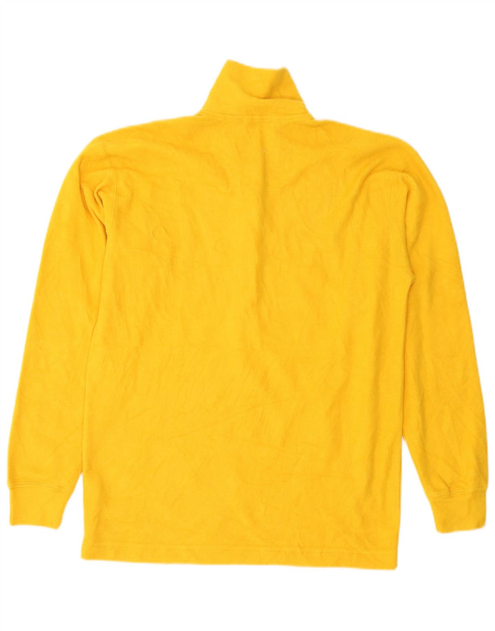 Belfe & Belfe Jersey de forro polar con cuello de botón extragrande para mujer UK 10 Small Yellow