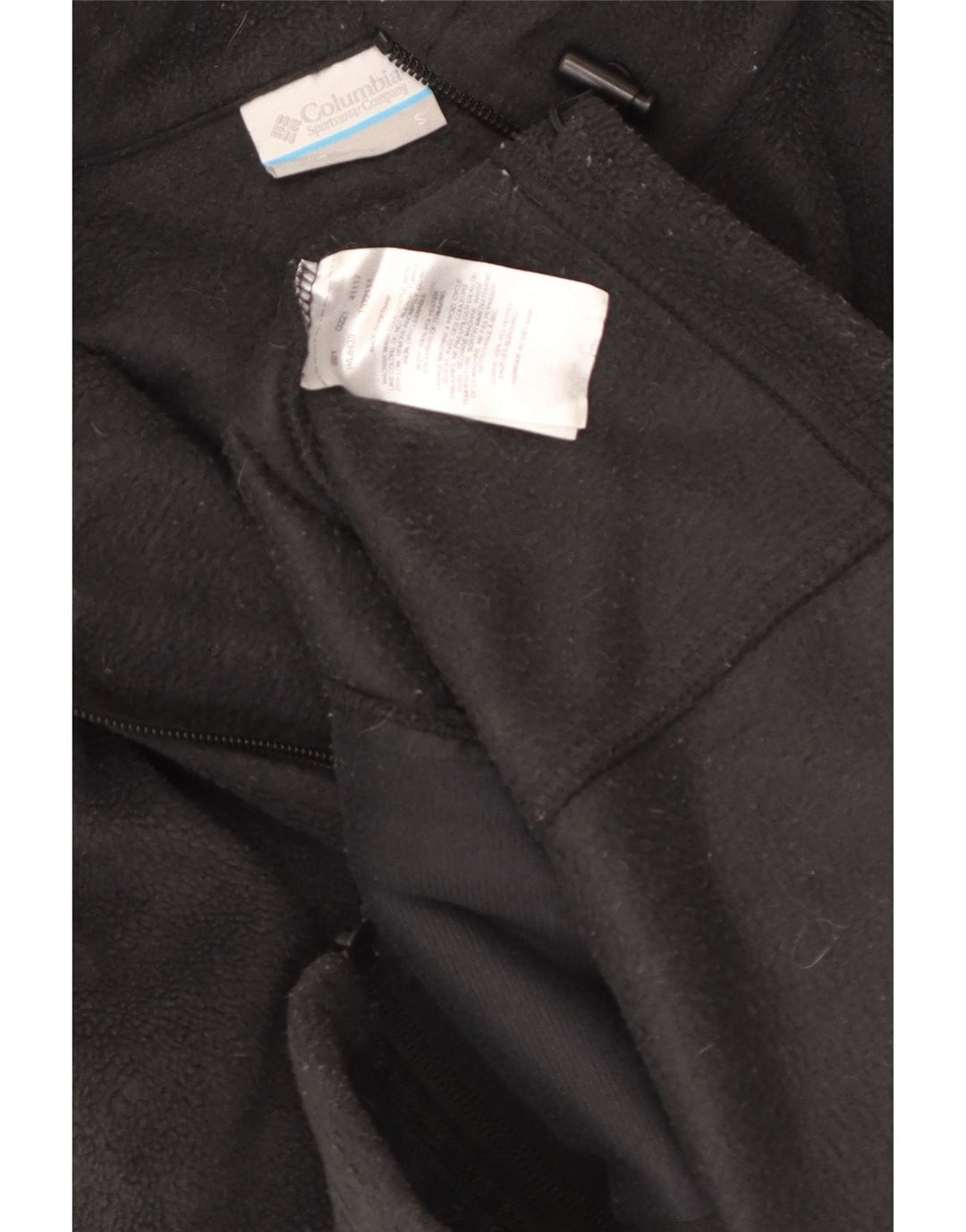 COLUMBIA Chaqueta polar para mujer UK 10 Small Poliéster negro