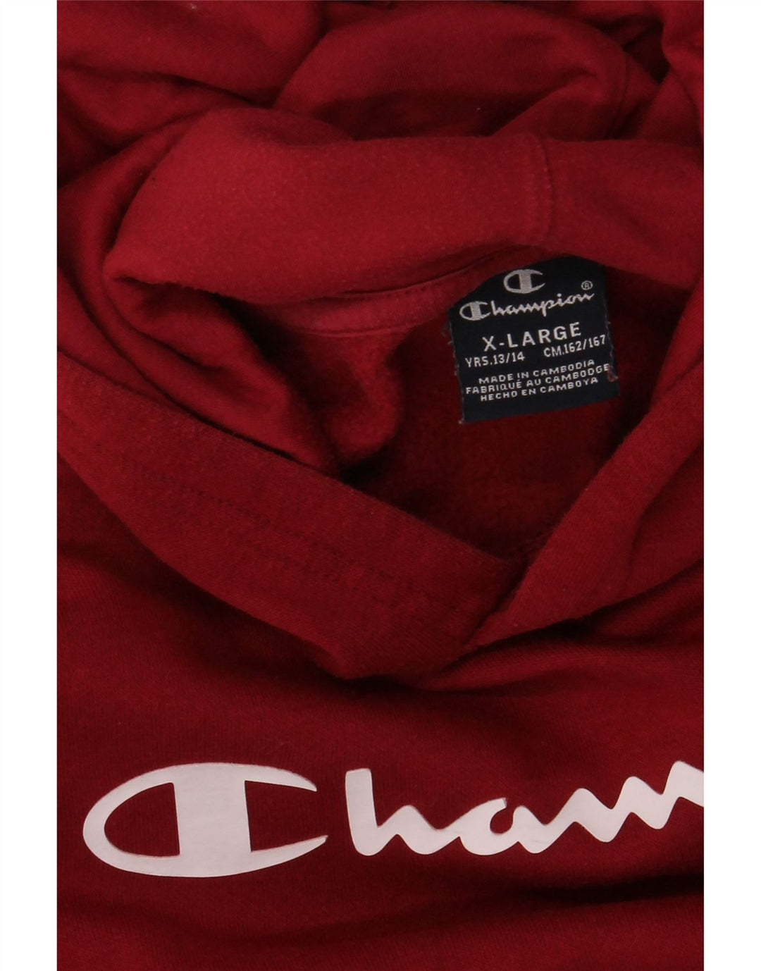 CHAMPION Jersey con capucha gráfica para niños 13-14 años XL Rojo