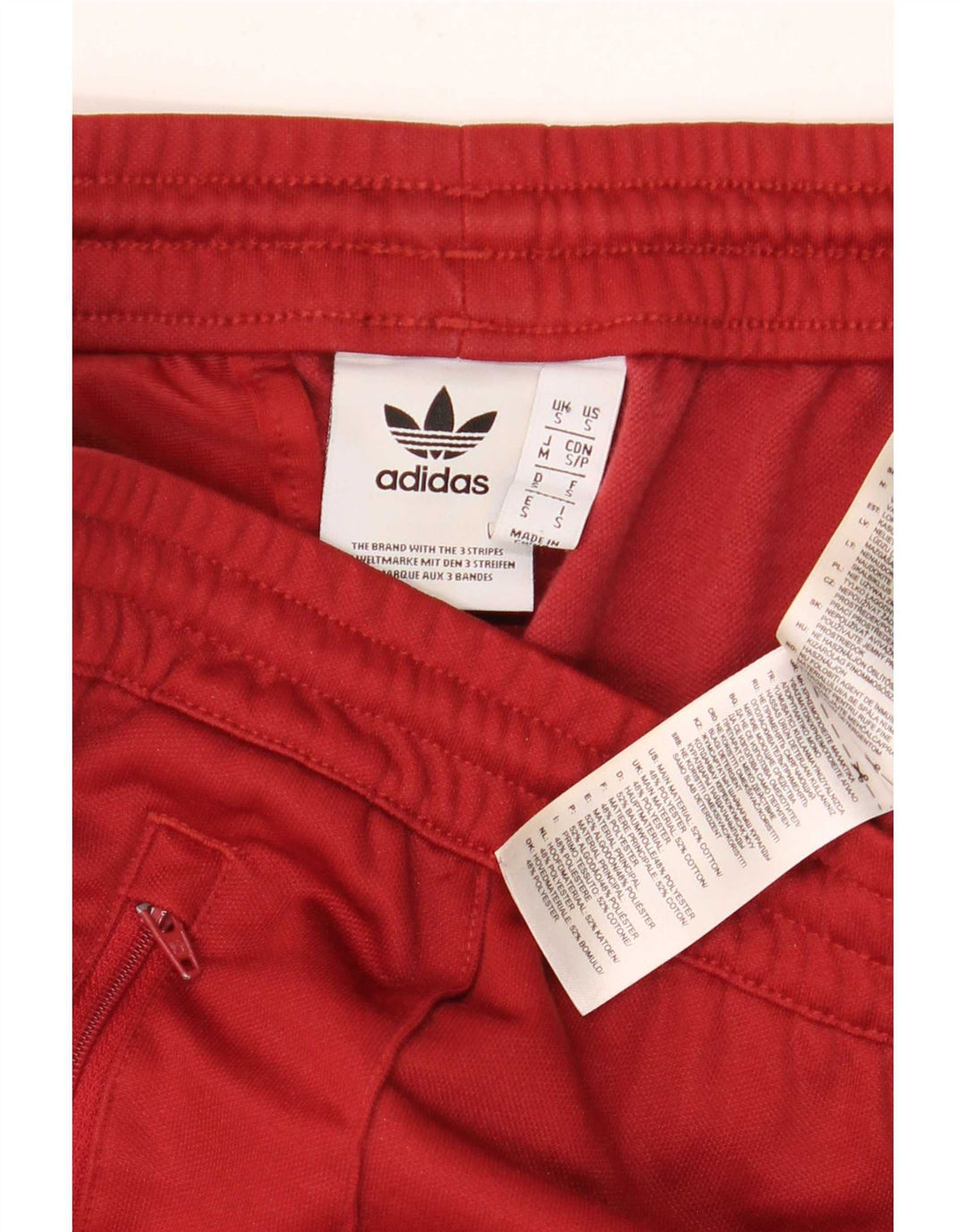 Adidas Pantalones De Chándal Para Hombre Pequeños De Algodón Rojo
