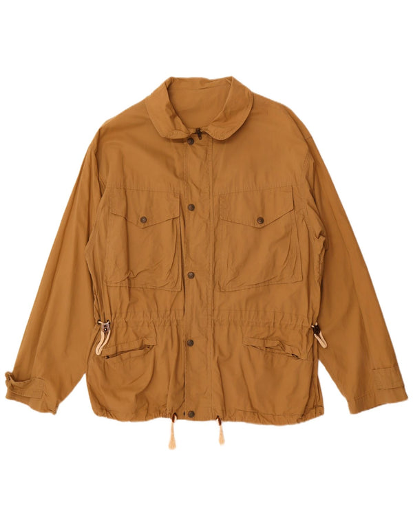 Vintage hombres chaqueta utilitaria Reino Unido 38 marrón medio