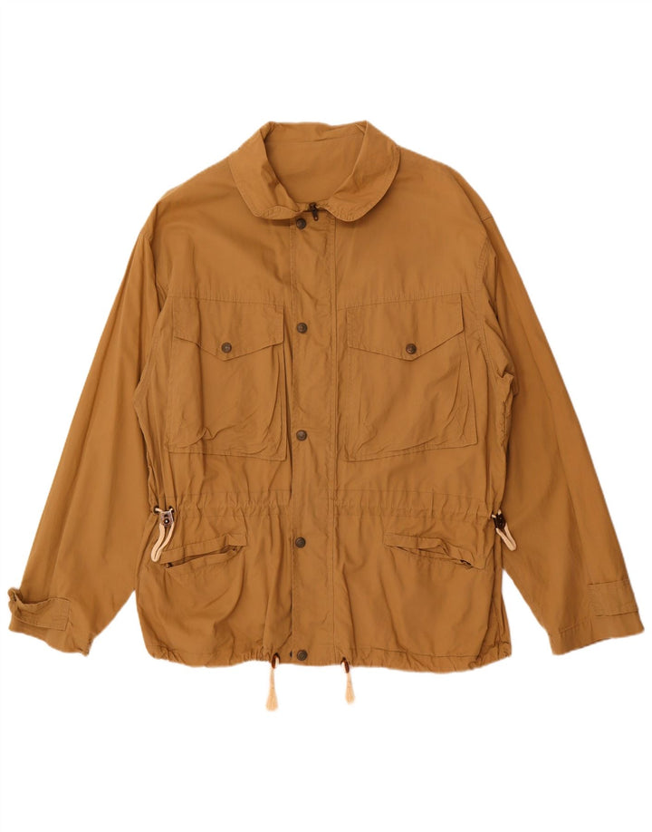 Vintage hombres chaqueta utilitaria Reino Unido 38 marrón medio